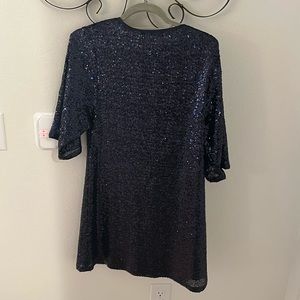 Navy sequin dress